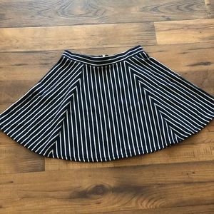 Striped skater skirt